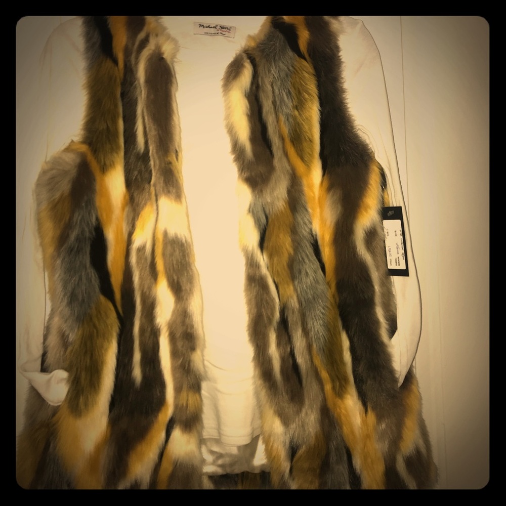 Multi Colored Faux Fur Steve Madden Vest